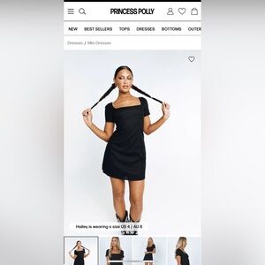 Princess Polly Black Mini Dress